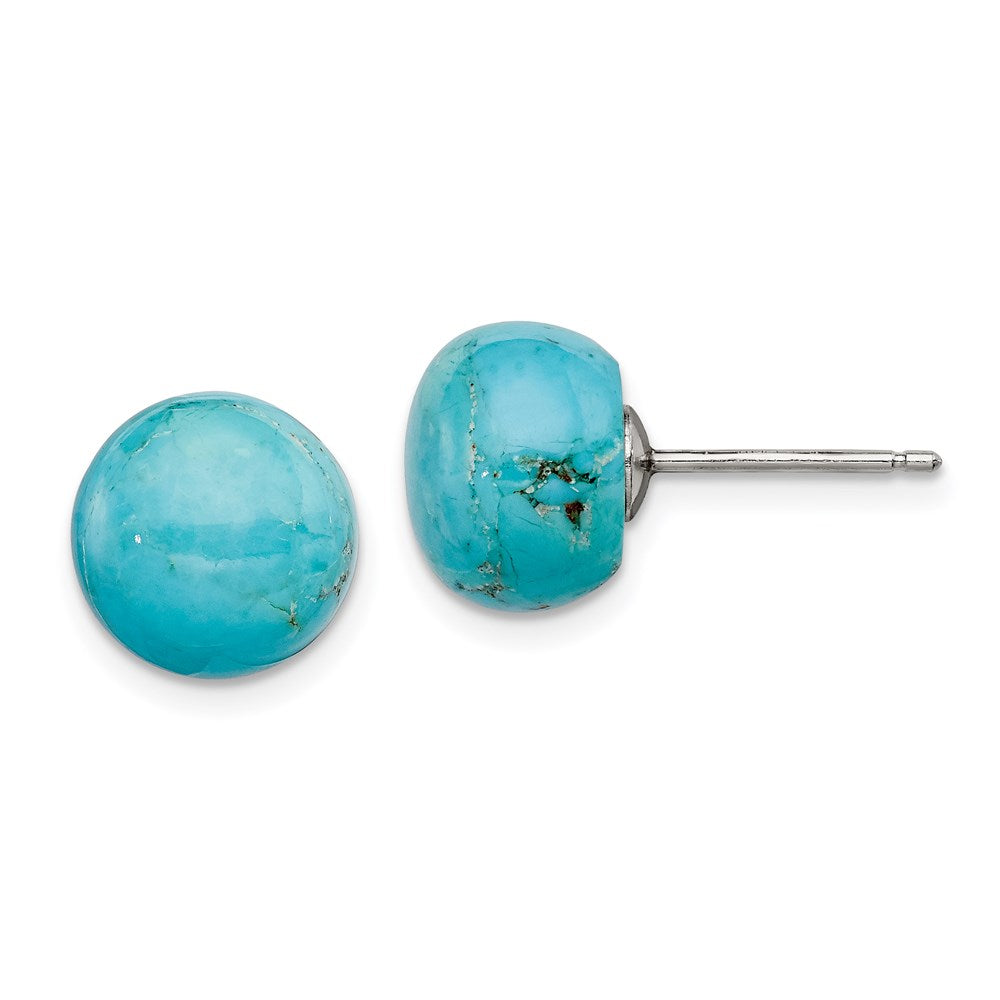 Post;Genuine;Sterling silver;Turquoise