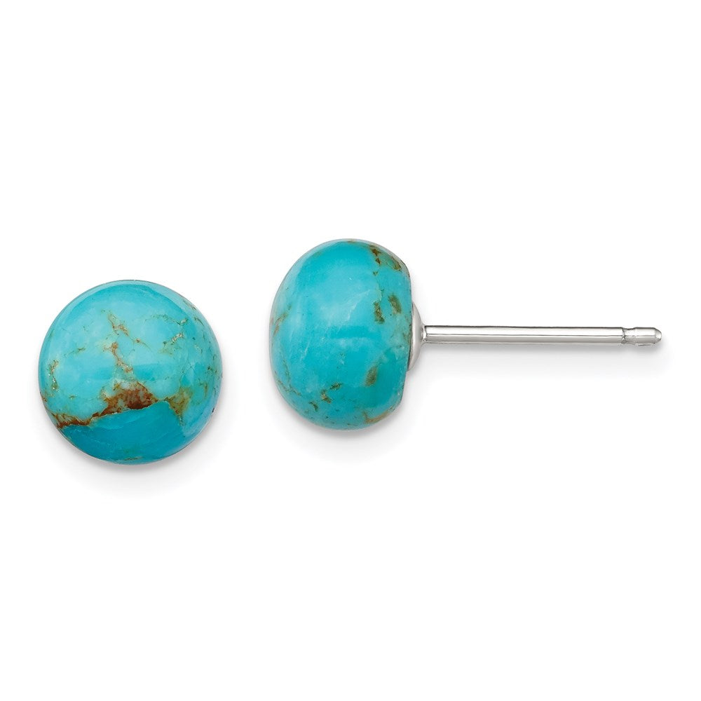 Post;Genuine;Sterling silver;Turquoise