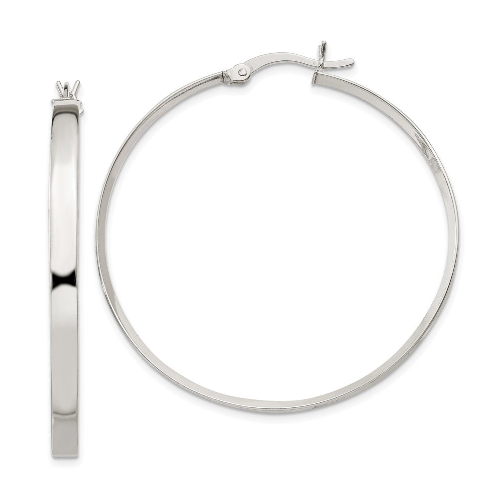 Polished;Hinged post;Sterling silver
