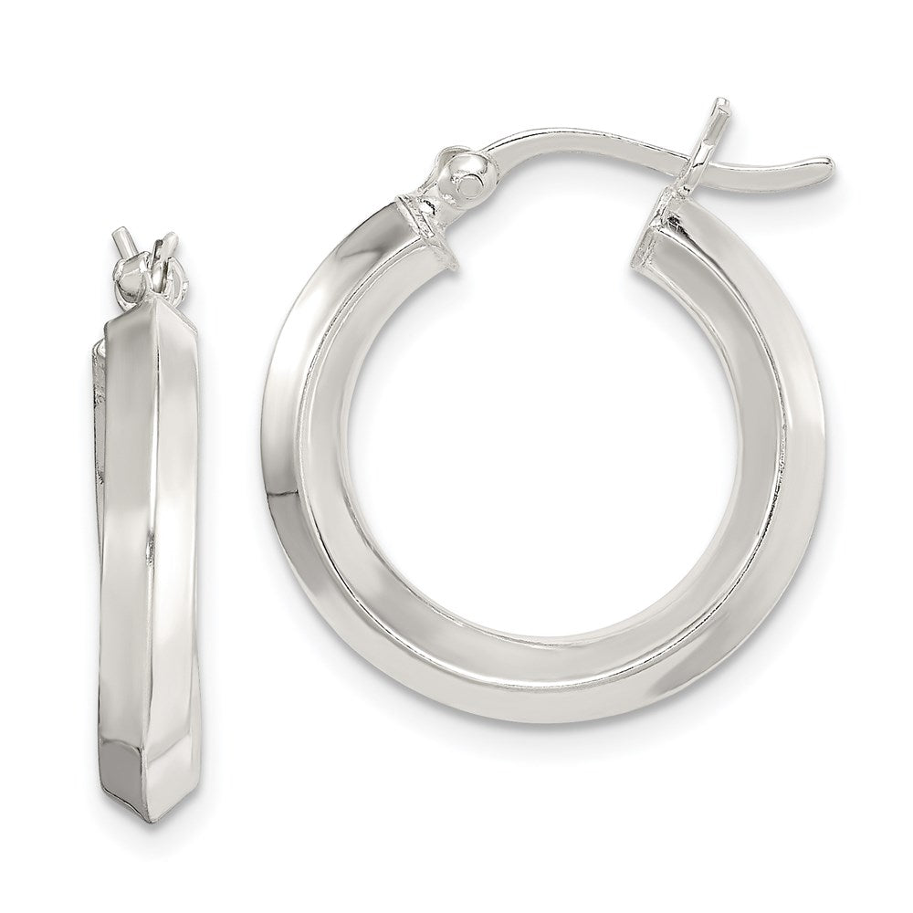Polished;Hinged post;Sterling silver;Knife Edge