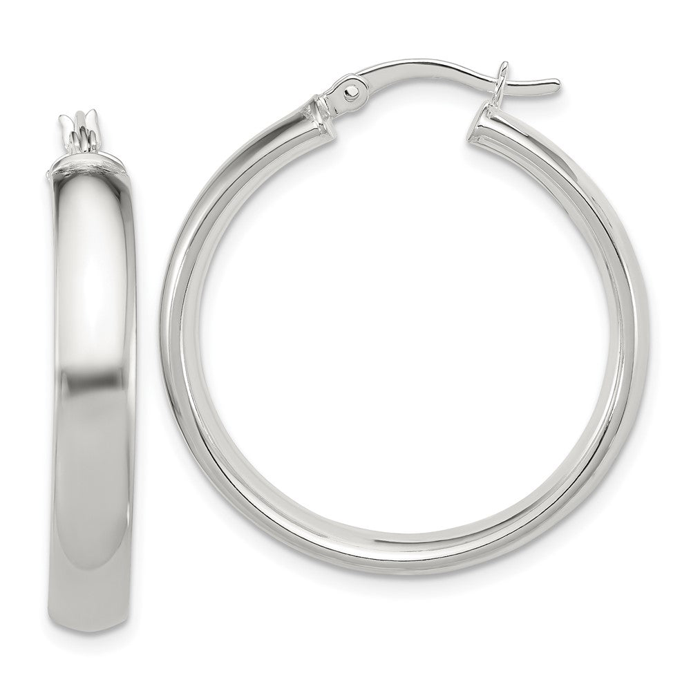Polished;Hinged post;Sterling silver