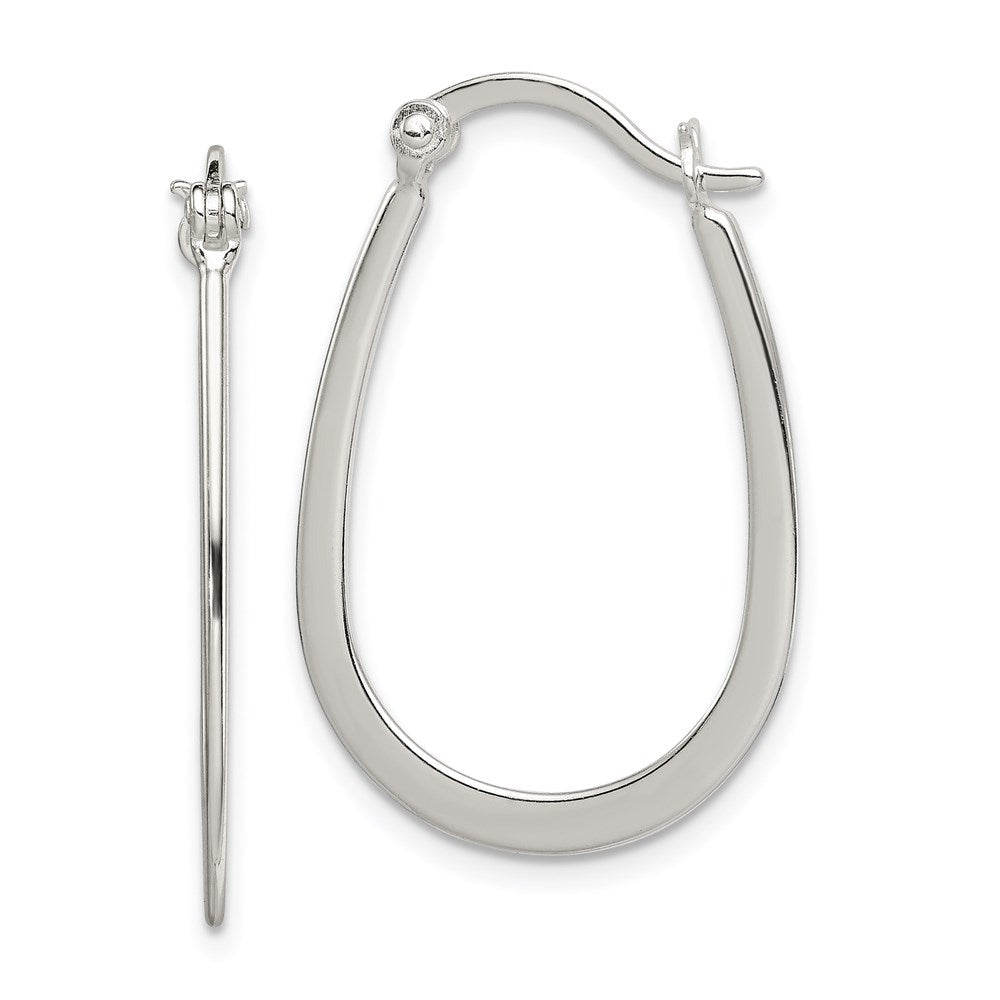 Solid;Polished;Hinged post;Sterling silver