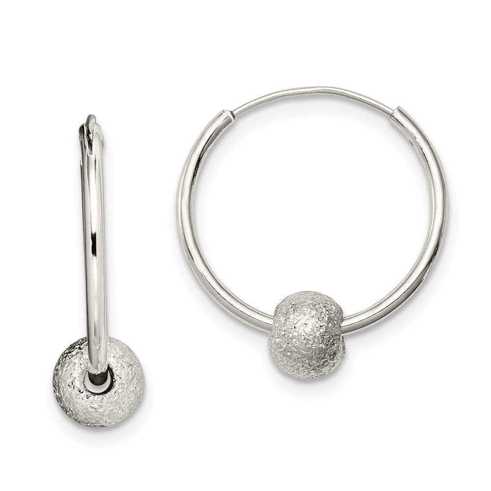 Sterling silver;Laser-cut;Endless hoop