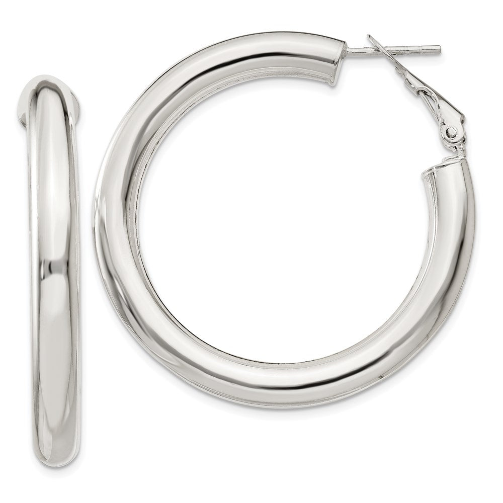 Polished;Hollow;Omega back;Sterling silver