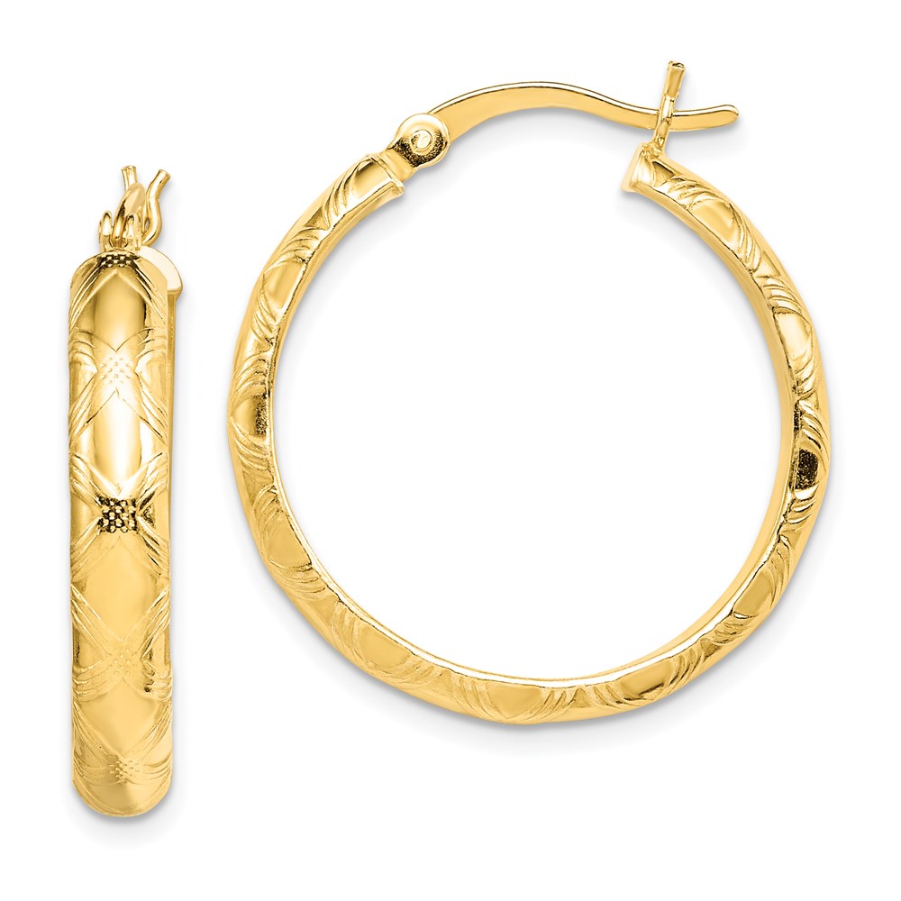 Polished;Hollow;Hinged post;Textured;Gold-plated