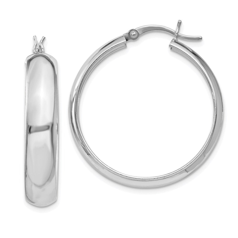 Hinged post;Sterling silver;Rhodium-plated