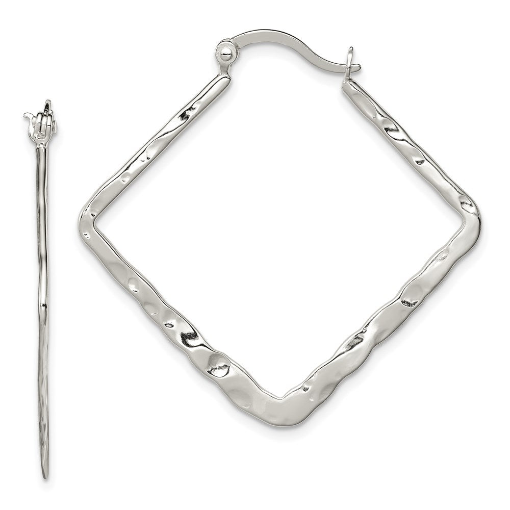 Solid;Polished;Hinged;Sterling silver;Hammered