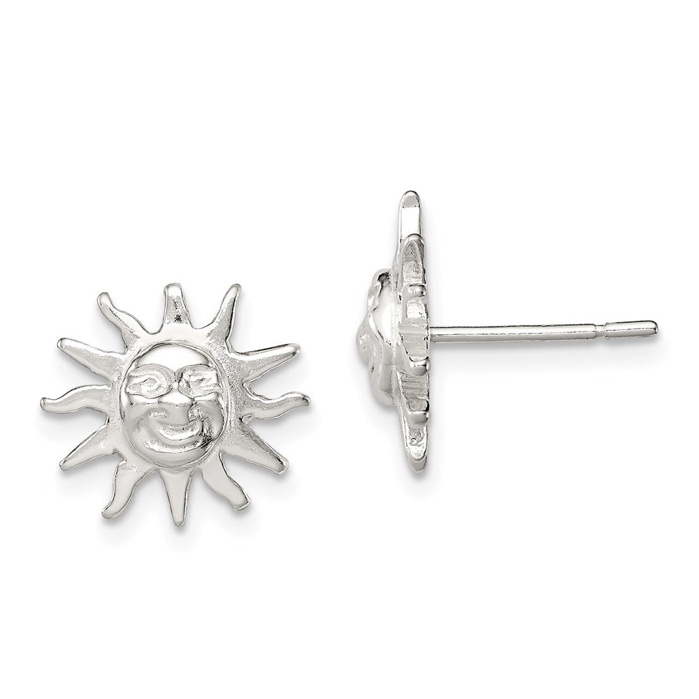Polished;Post;Sterling silver