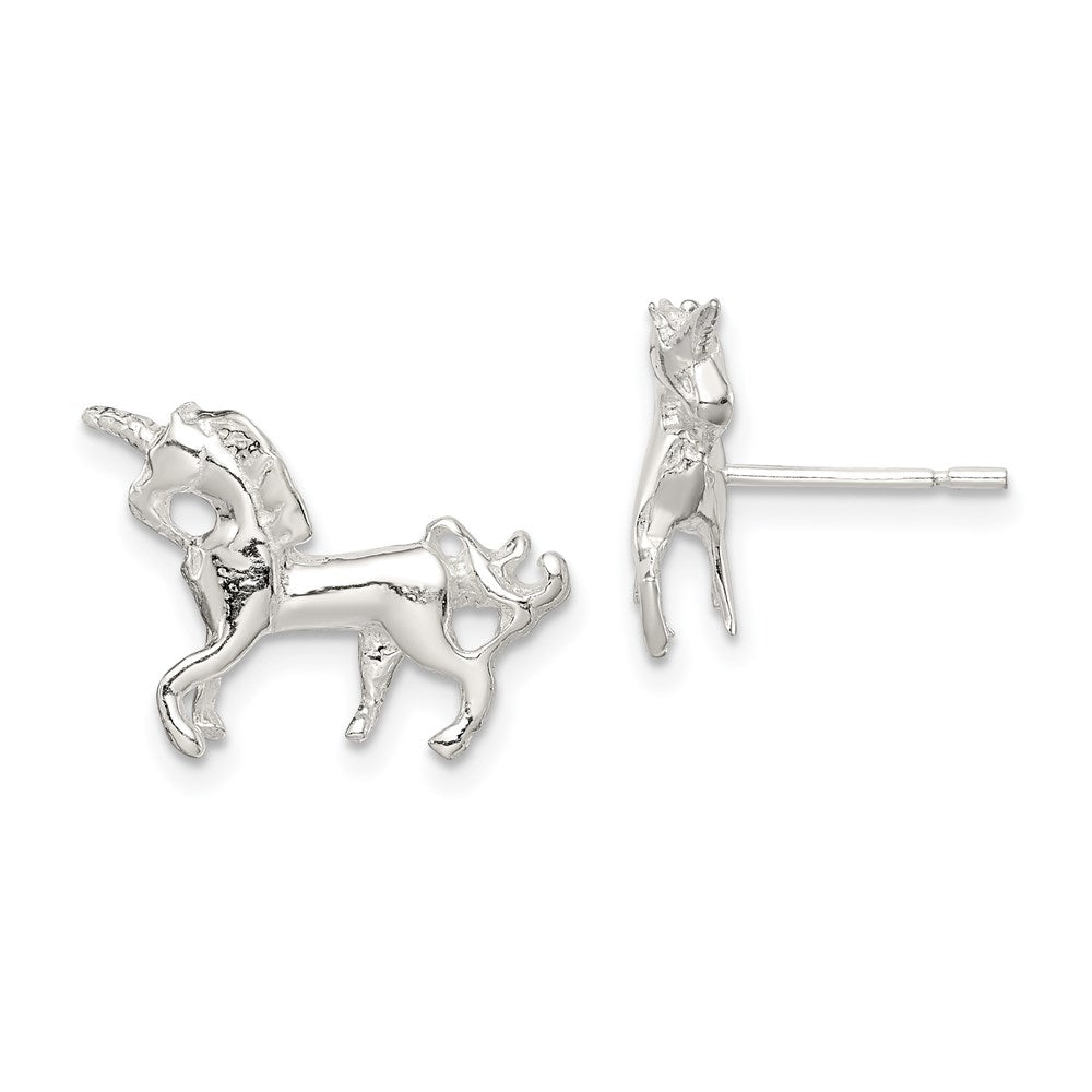 Polished;Post;Sterling silver