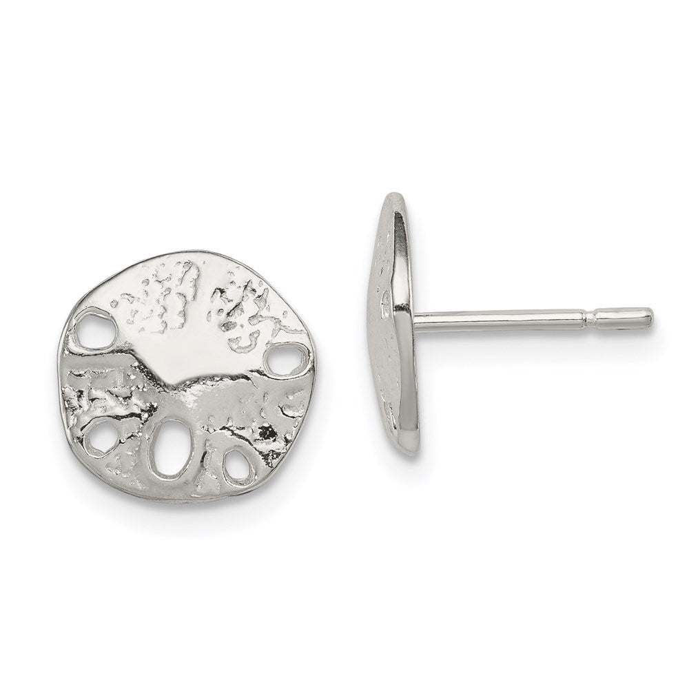 Solid;Polished;Post;Sterling silver