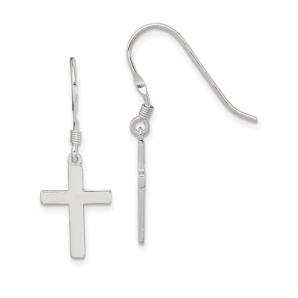 Polished;Sterling silver;Shepherd hook;Dangle
