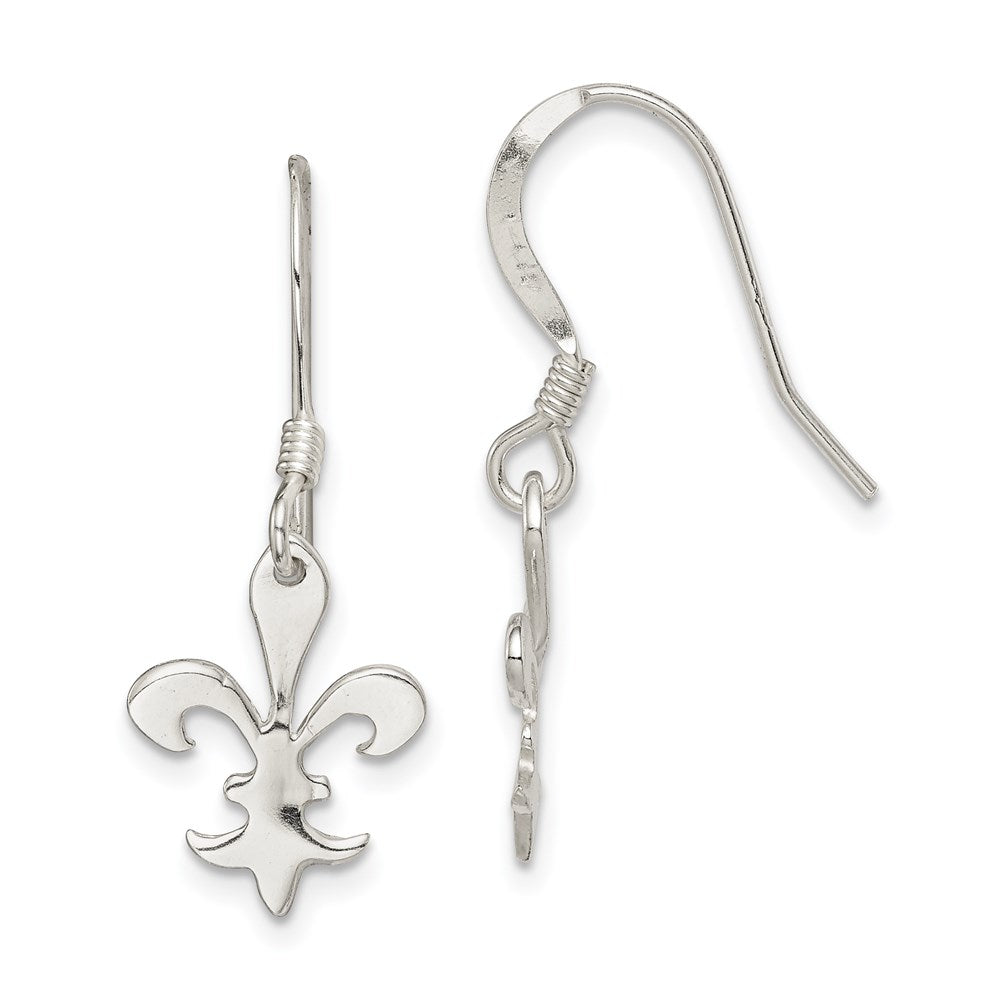 Polished;Sterling silver;Shepherd hook;Dangle