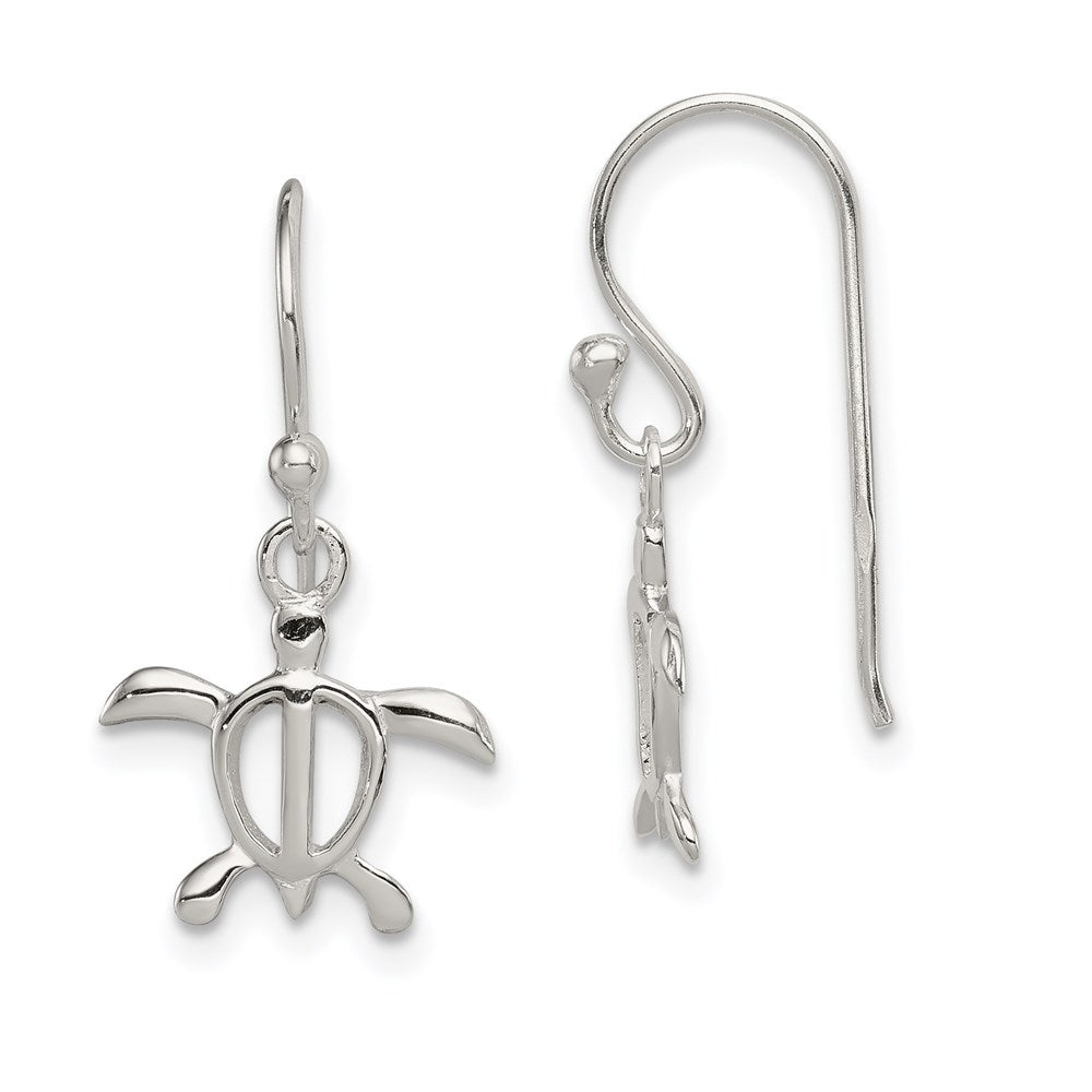 Polished;Sterling silver;Shepherd hook;Dangle