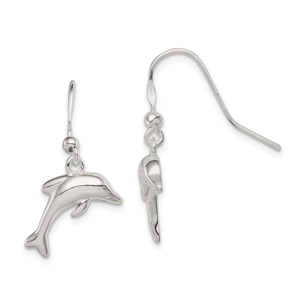 Polished;Sterling silver;Shepherd hook;Dangle