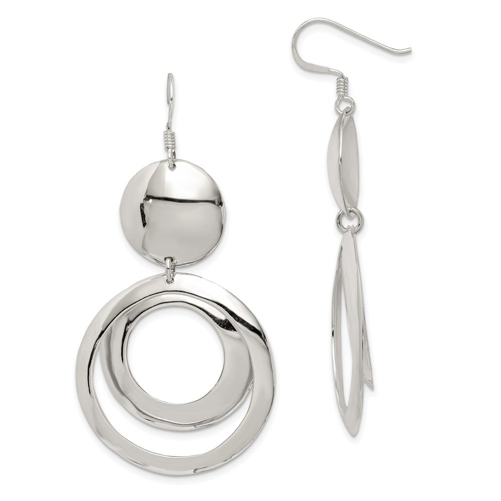 Polished;Sterling silver;Shepherd hook;Dangle