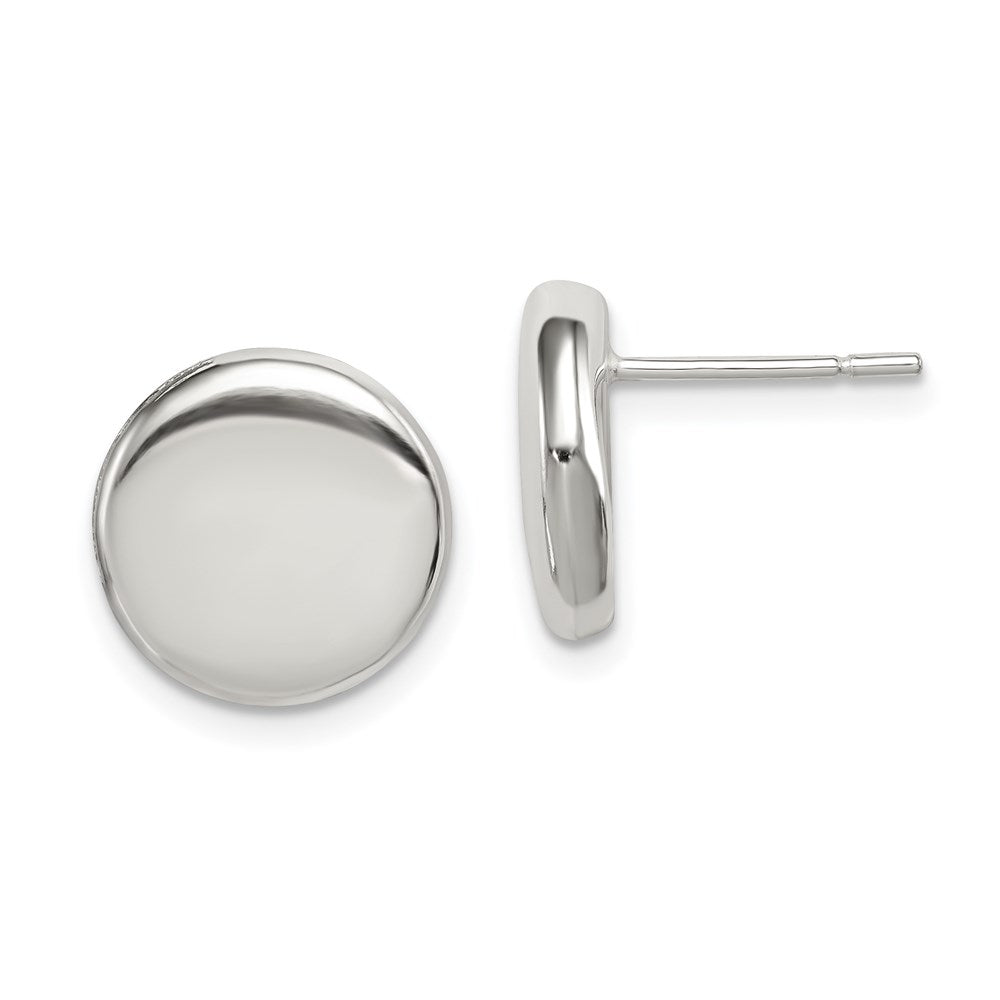 Polished;Post;Engravable;Sterling silver