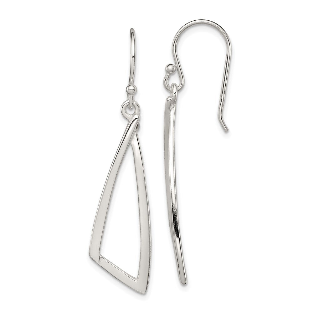 Polished;Sterling silver;Shepherd hook;Dangle