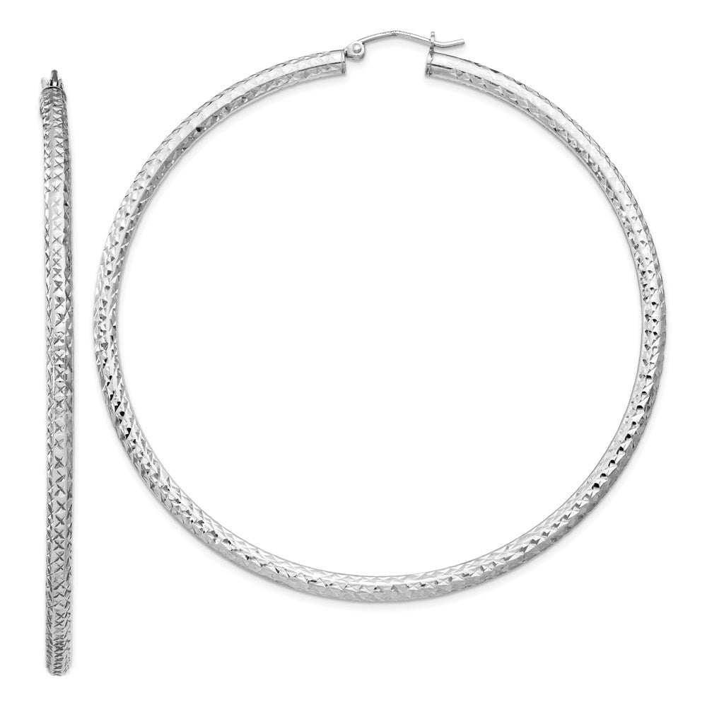 Diamond-cut;Hinged;Sterling silver