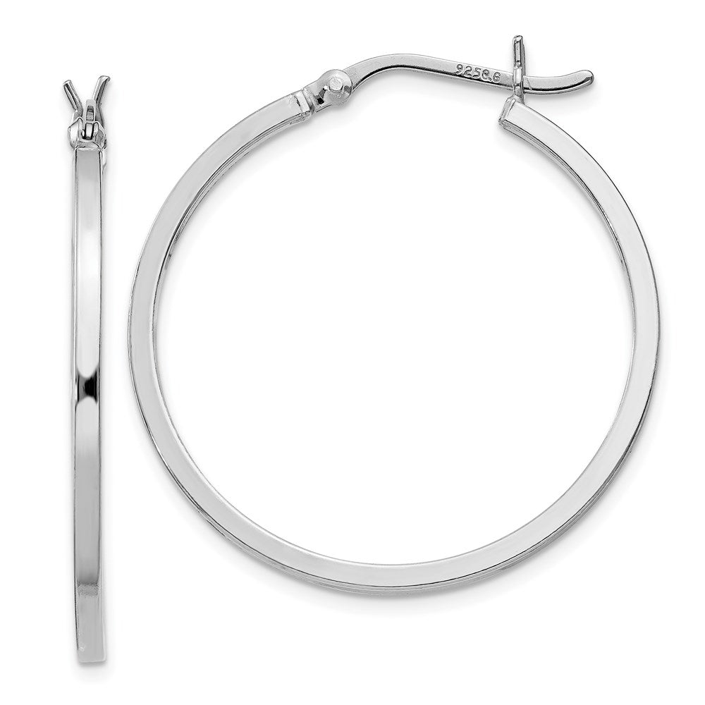 Hinged;Sterling silver;Rhodium-plated