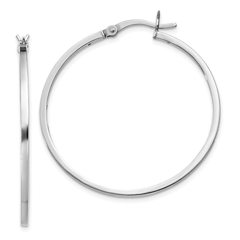 Hinged;Sterling silver;Rhodium-plated