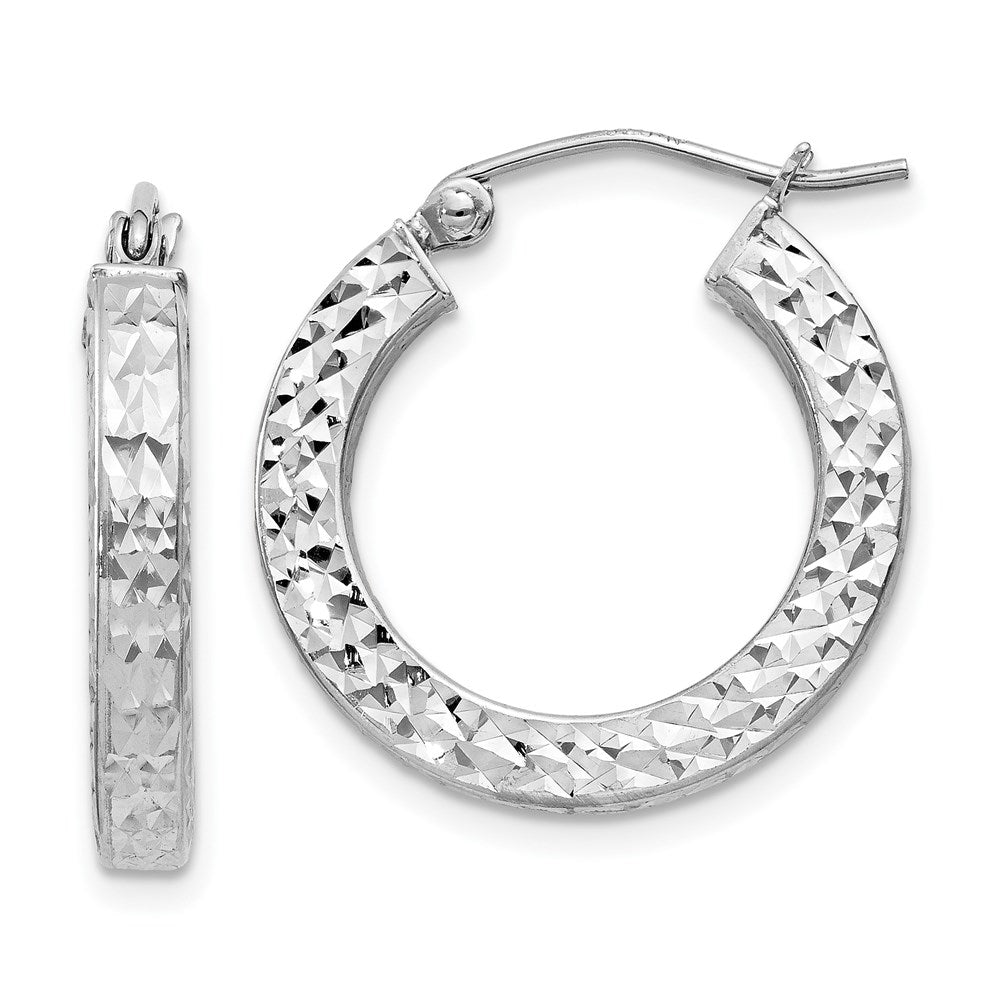 Hinged post;Sterling silver;Diamond Cut