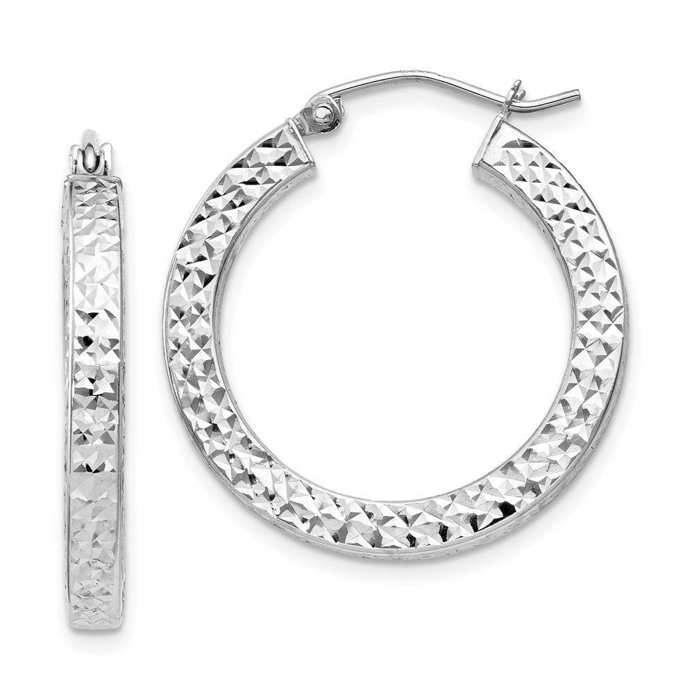 Hinged post;Sterling silver;Diamond Cut