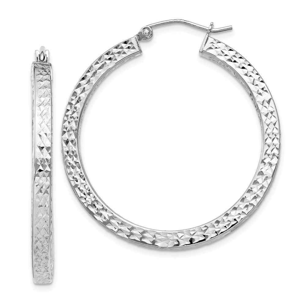 Hinged post;Sterling silver;Diamond Cut