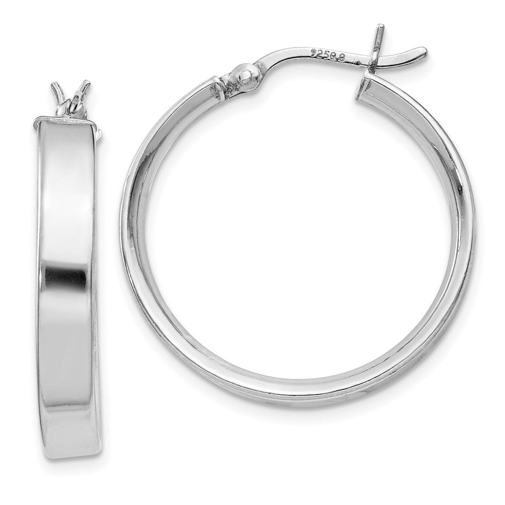 Polished;Hinged post;Sterling silver