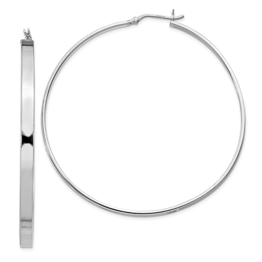 Polished;Hinged post;Sterling silver