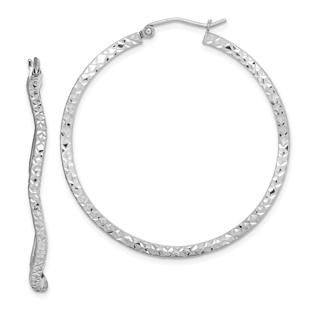 Diamond-cut;Hinged;Sterling silver