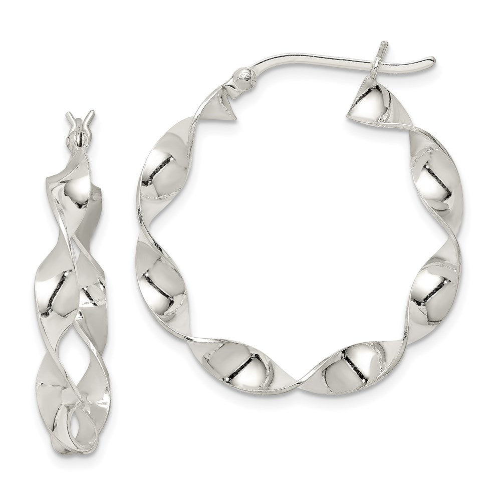 Hinged;Sterling silver;Twisted