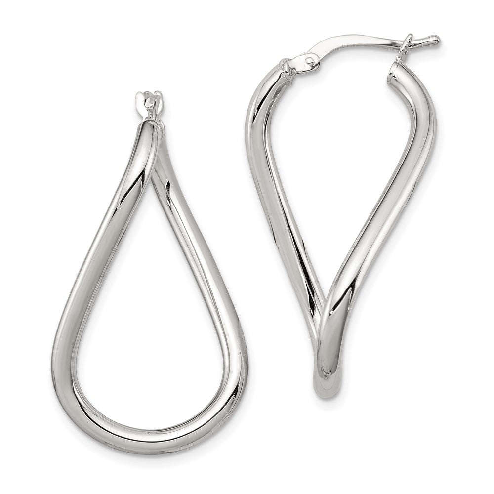 Polished;Hollow;Hinged;Sterling silver;Twisted