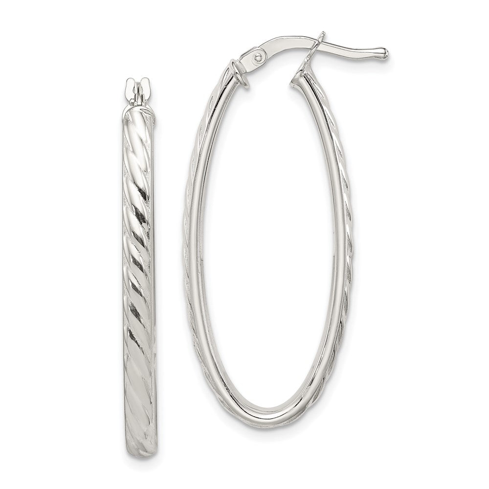 Hollow;Hinged;Sterling silver;Textured;Oval