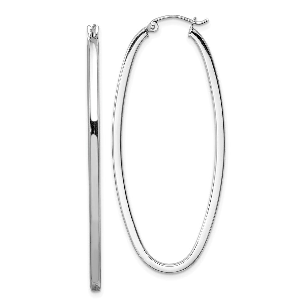 Hinged post;Sterling silver;Oval