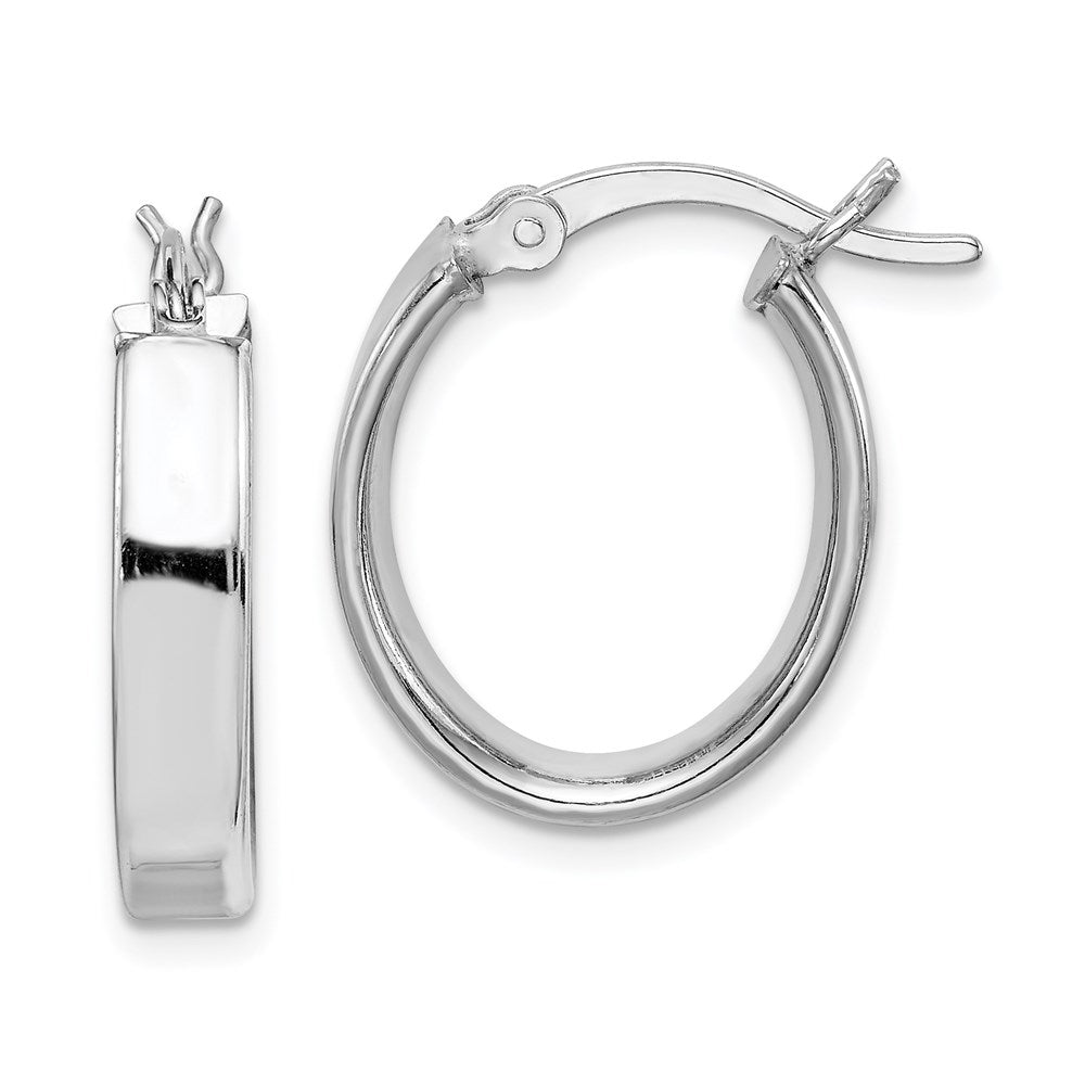 Hinged post;Sterling silver;Rhodium-plated