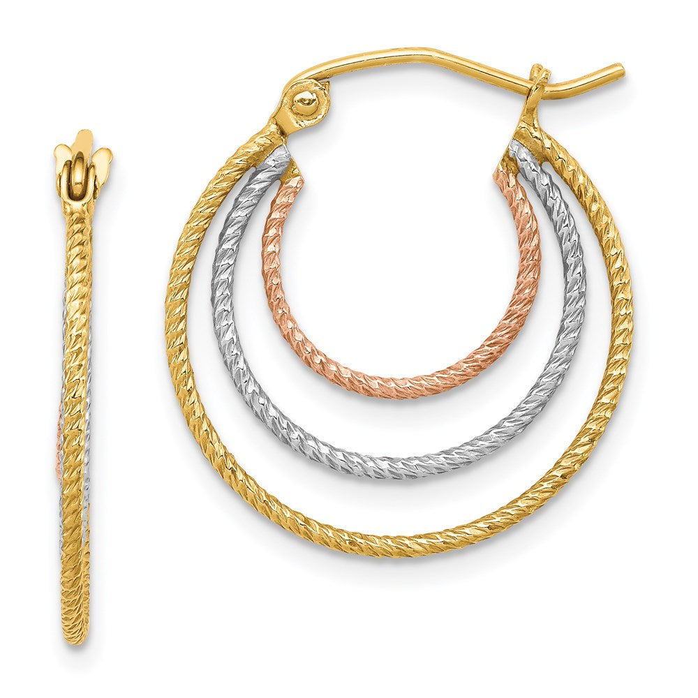 Hinged post;Sterling silver;Textured;Vermeil