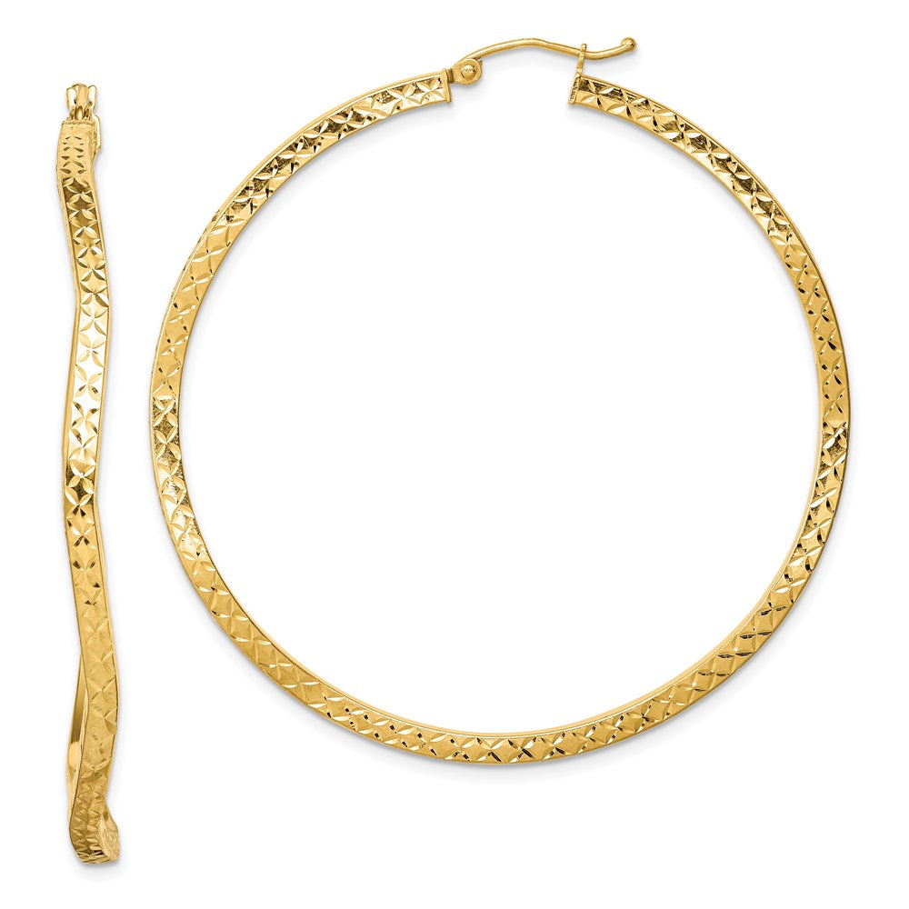 Diamond-cut;Hinged post;Sterling silver;Gold-plated
