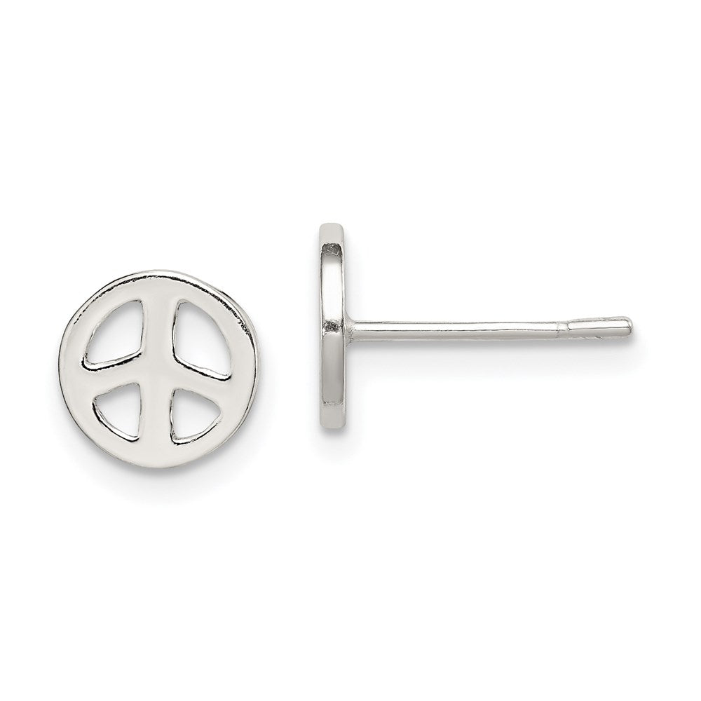 Polished;Post;Sterling silver;Open