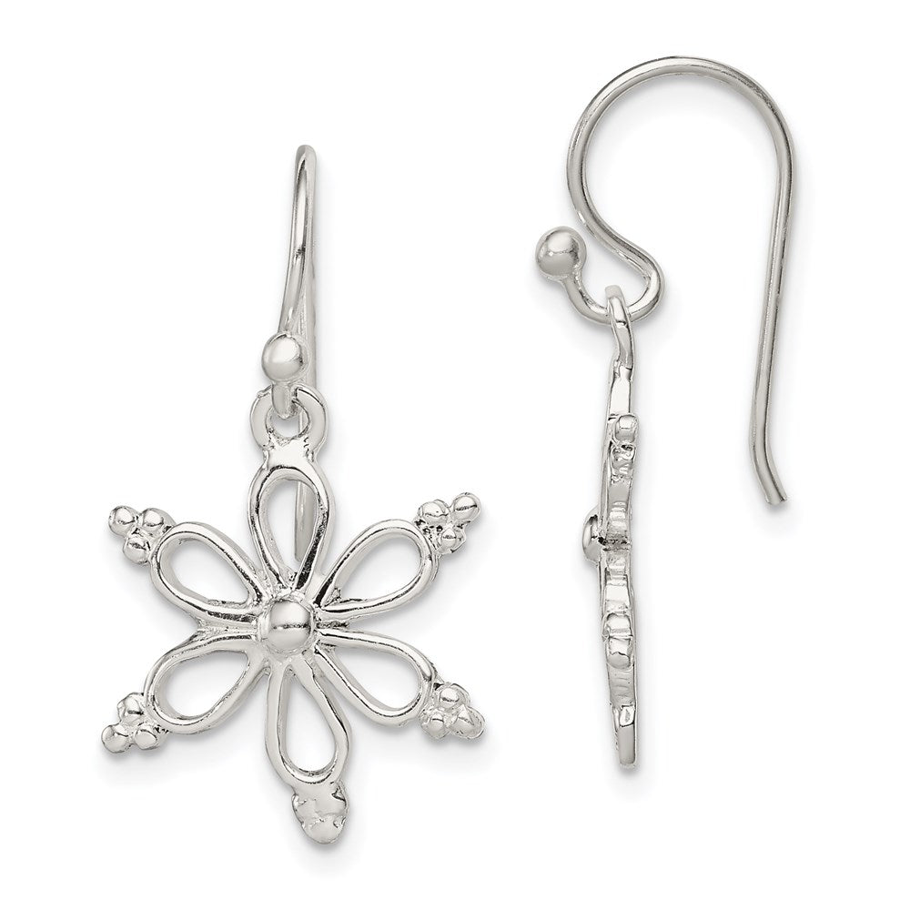 Polished;Sterling silver;Shepherd hook;Dangle