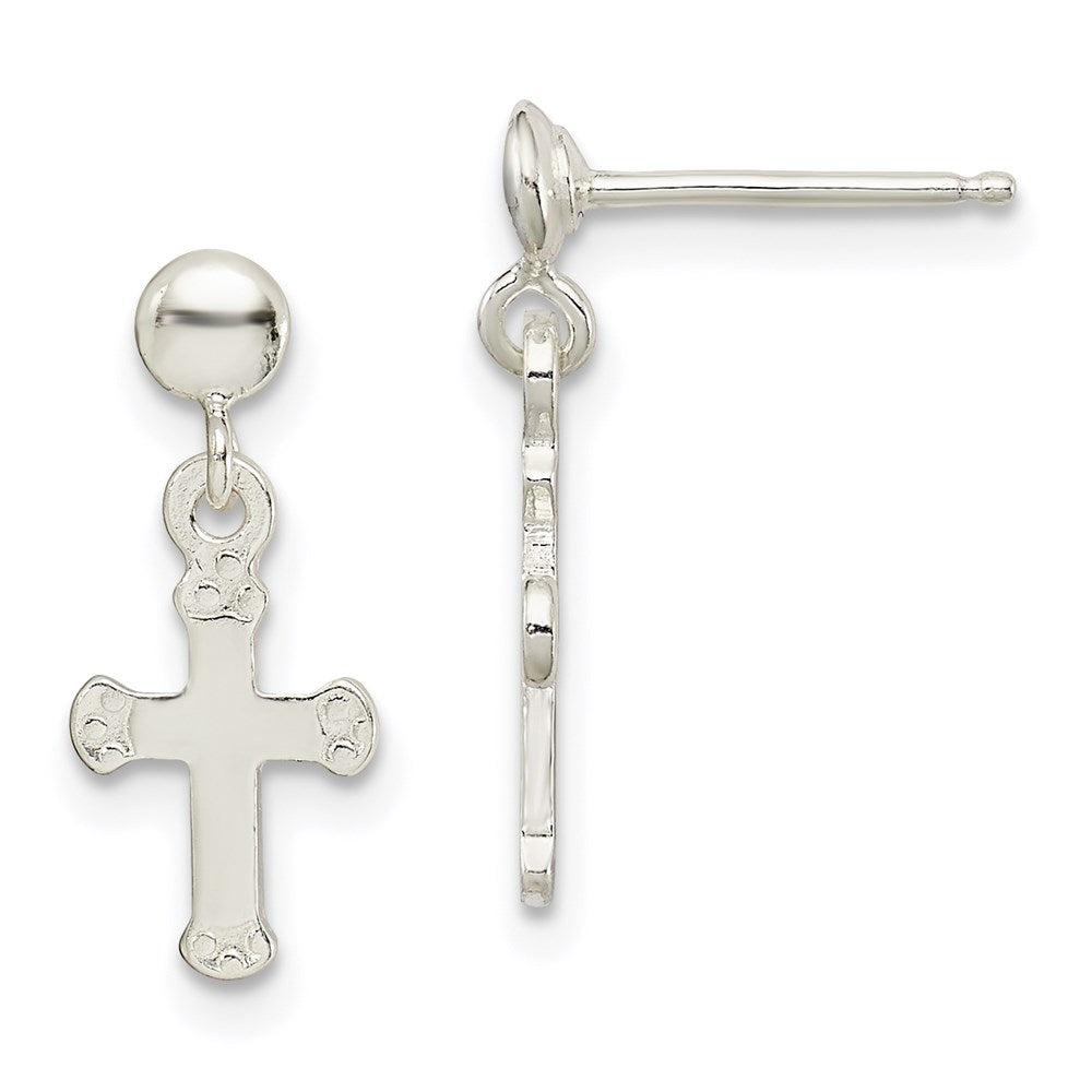 Polished;Post;Sterling silver;Dangle
