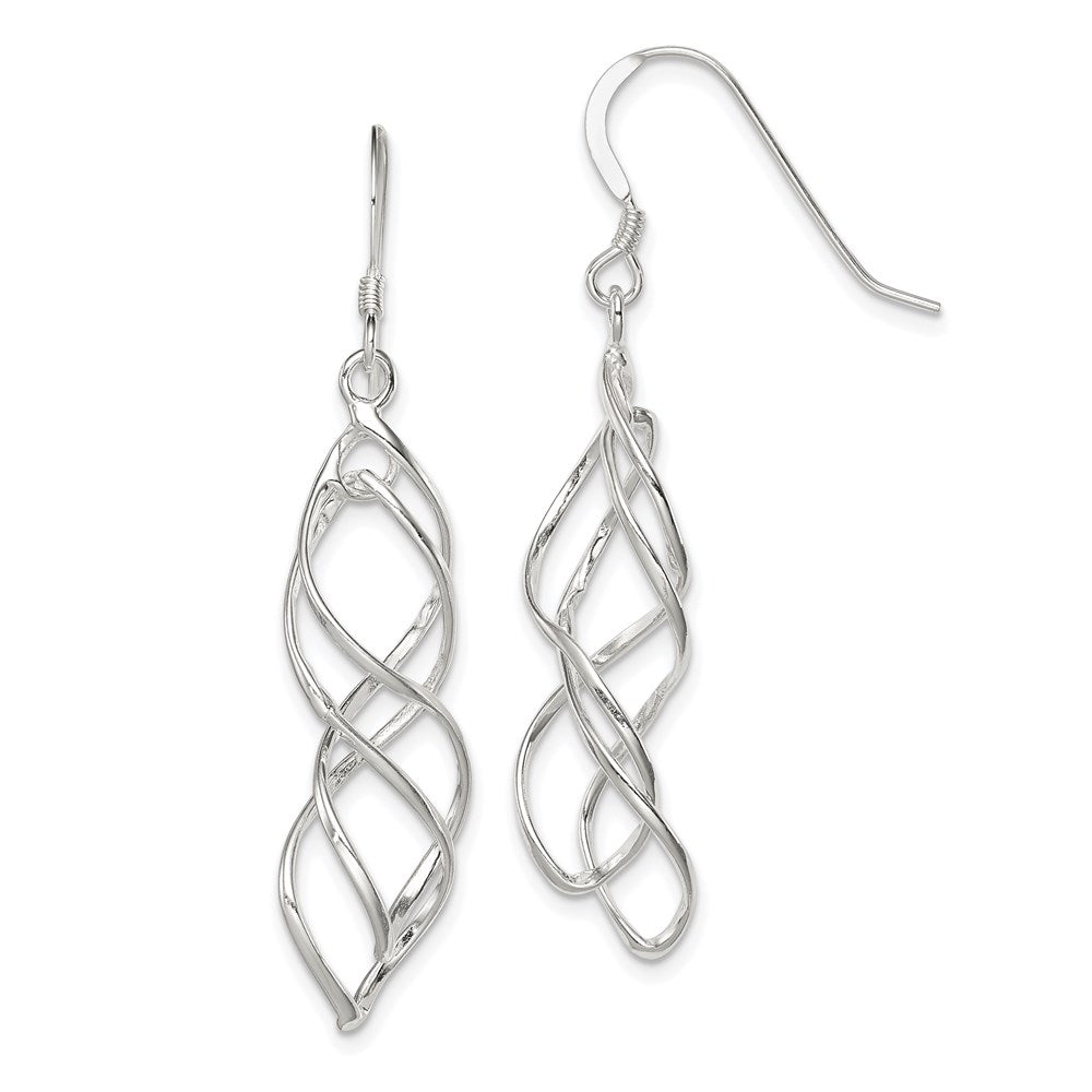 Polished;Sterling silver;Shepherd hook;Dangle