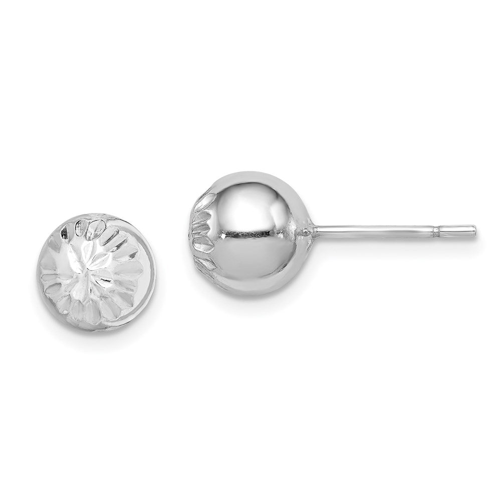Post;Sterling silver;Diamond Cut