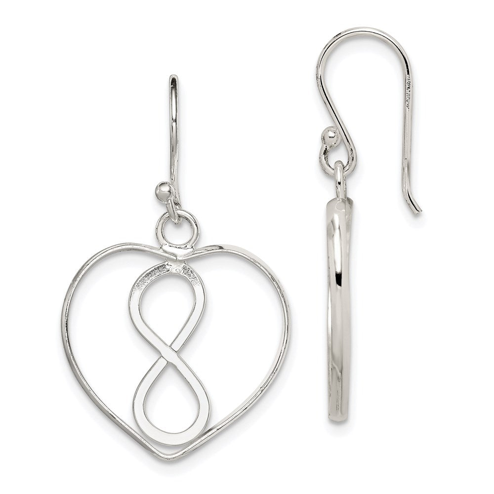 Sterling silver;Shepherd hook;Dangle;Rhodium-plated;Open