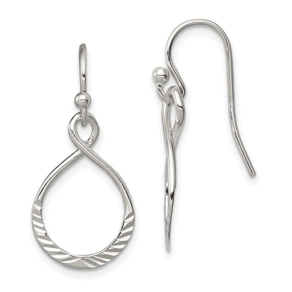 Diamond-cut;Sterling silver;Shepherd hook