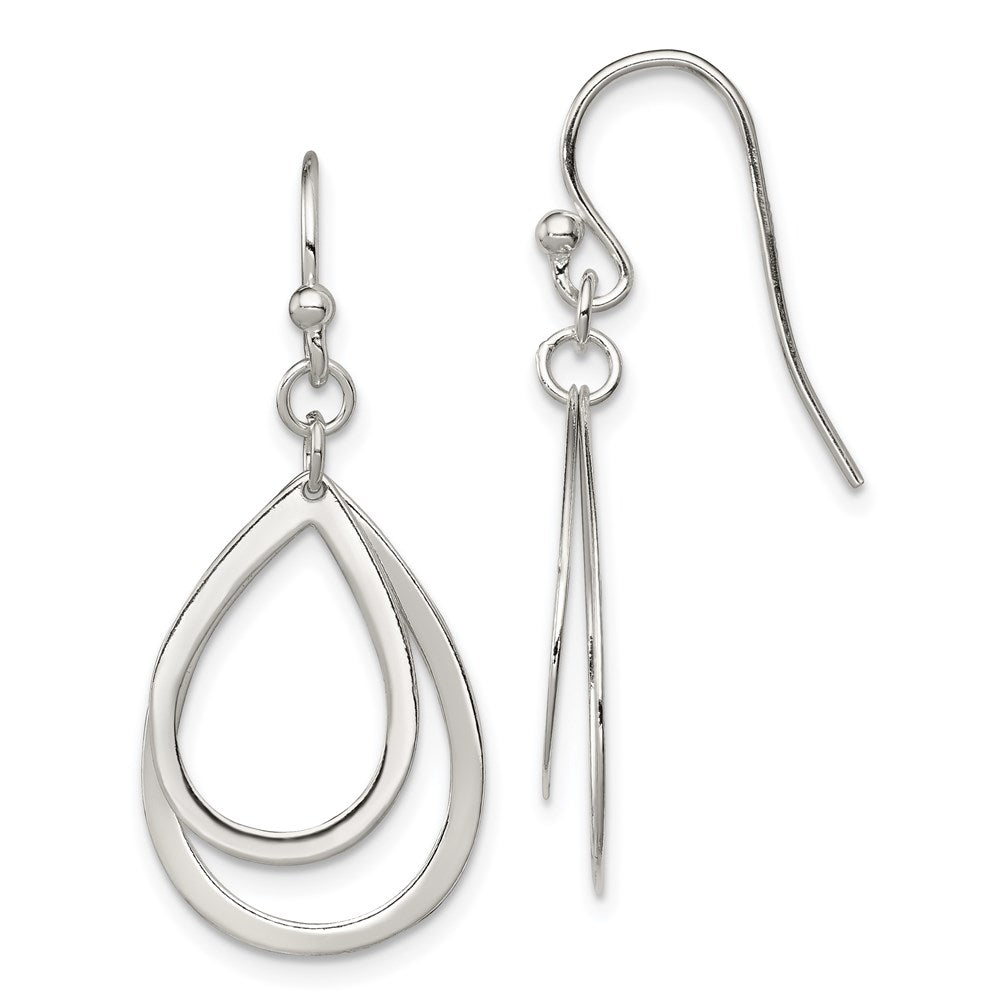 Polished;Sterling silver;Shepherd hook;Dangle