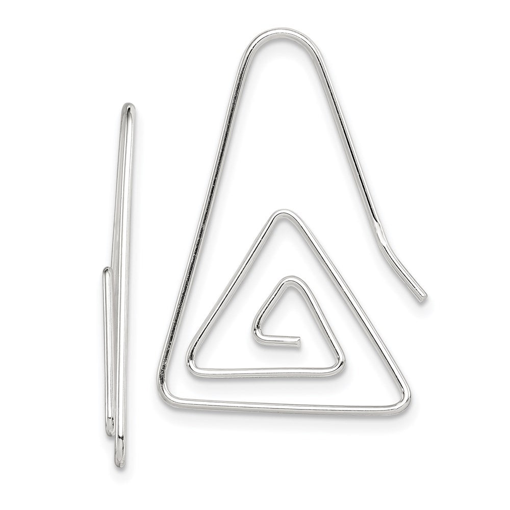 Polished;Sterling silver;Dangle;Rhodium-plated