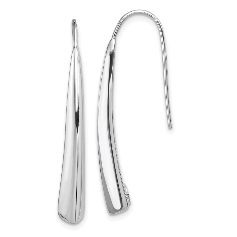 Polished;Sterling silver;Dangle;Rhodium-plated