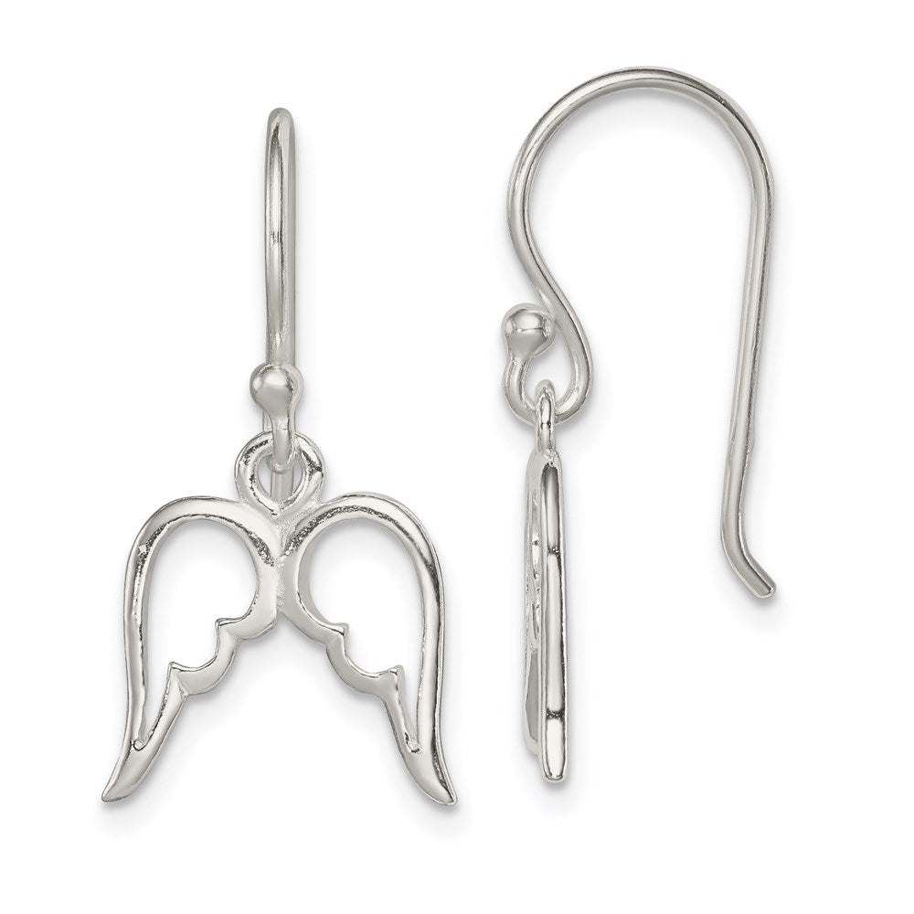 Polished;Sterling silver;Shepherd hook;Dangle