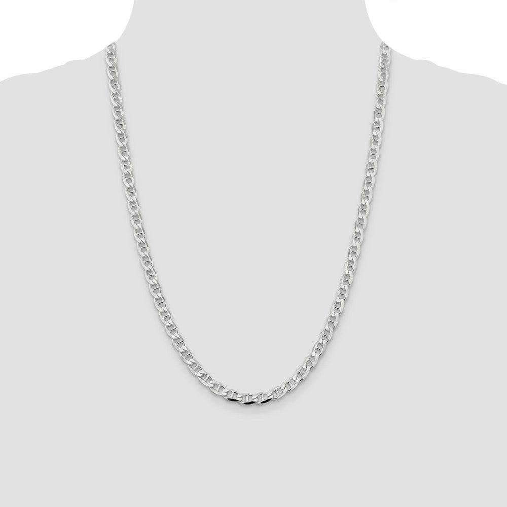 Sterling Silver 5.7mm D/C Flat Anchor Curb Chain