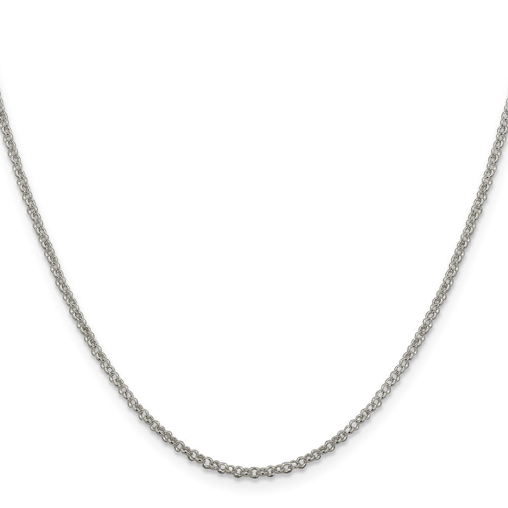Sterling Silver 2mm Rolo Chain w/4in ext.